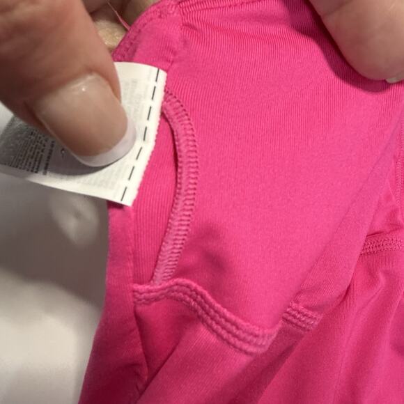 Athleta Scoop One Piece Swimsuit Women Size L Bright Pink NEW with Tag - Picture 7 of 12